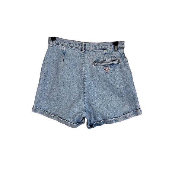 Guess Pants - Vintage High Waisted Cuffed Denim 31 Blue Shorts 90s Mom Twee Cowgirl Western